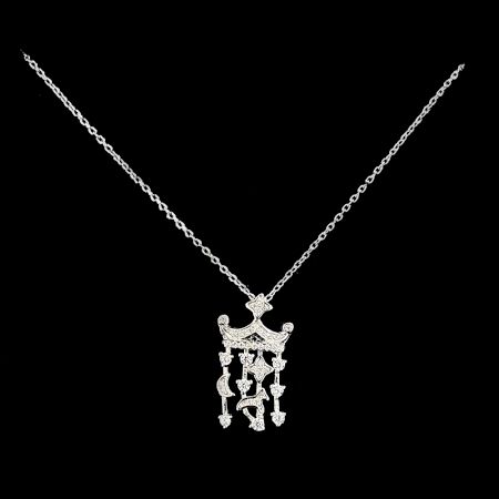 Handcrafted Crown Pendant with 925 Sterling Silver Chain